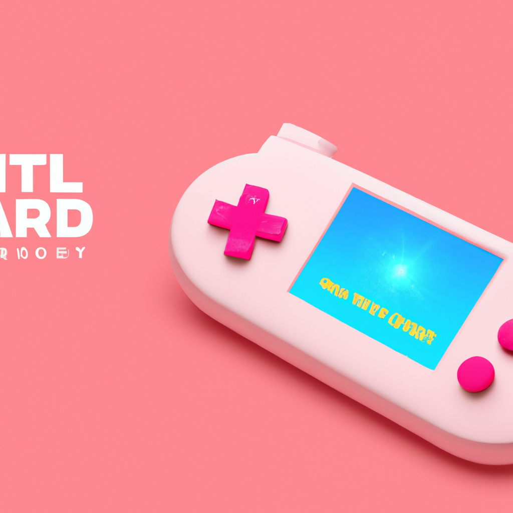 ArcadeOrbit hero scene: neon handheld and playful UI